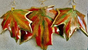 Leaf set necklace and earrings