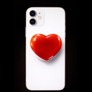Solid Red Pop-It style Resin Phone Accessory- Valentine's Collection