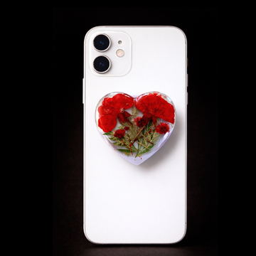 Resin Pop-it Style Hand-Pressed Flowers Phone Accessory