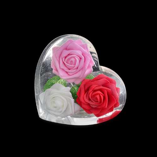 Resin Encapsulated Flower Platter Valentine's Day Collection