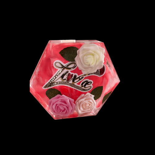 "Love" & Flowers Resin Floral Keepsake- Valentine's Collection