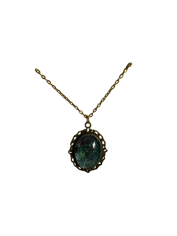 Vintage Galaxy-Inspired Pendant Necklace